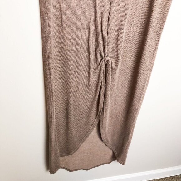 SAGE The Label Knit Sheer Knotted Duster Midi Dress XS - Picture 4 of 7